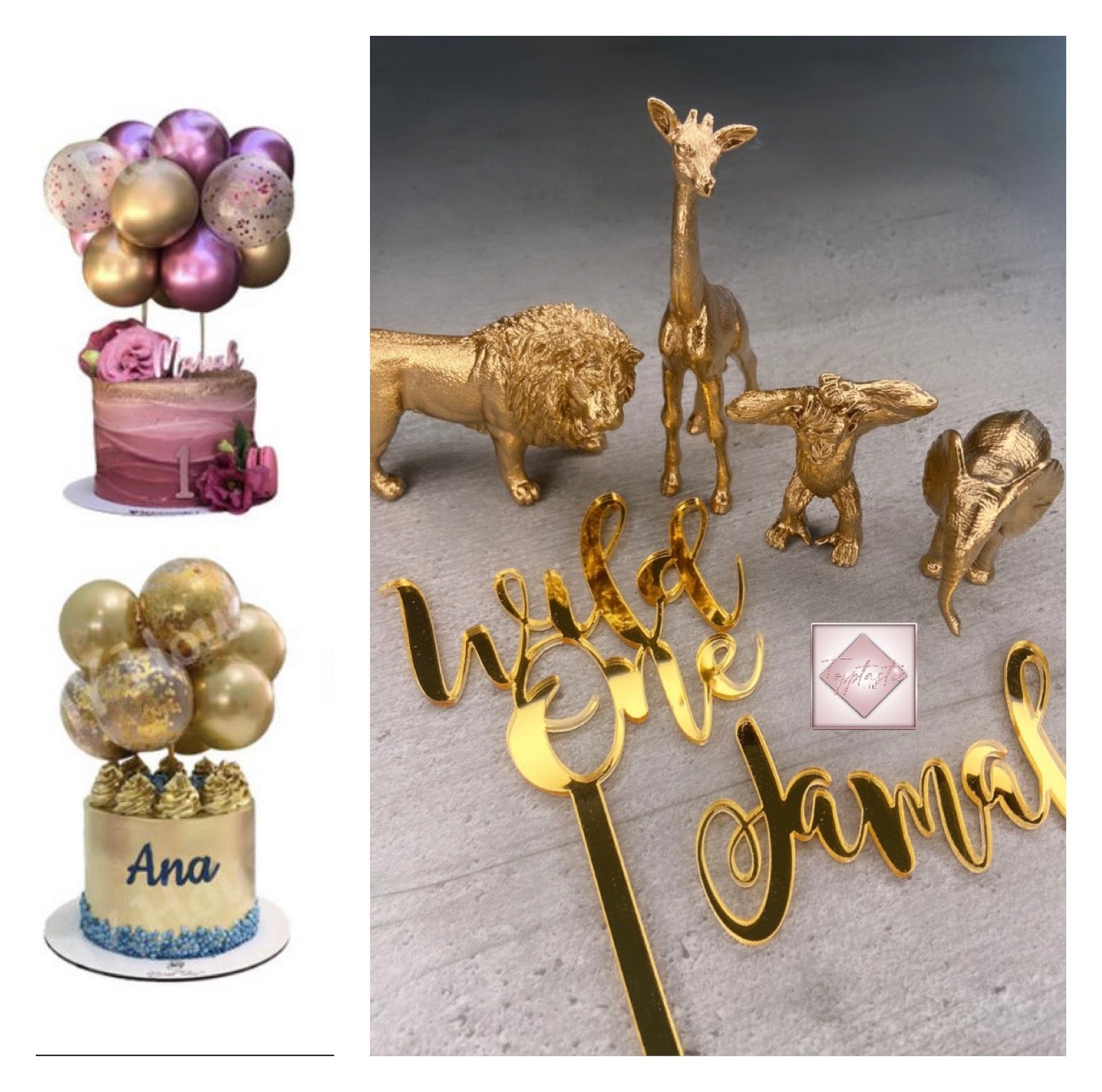 Animal Cake Toppers & Balloon Cake Toppers
