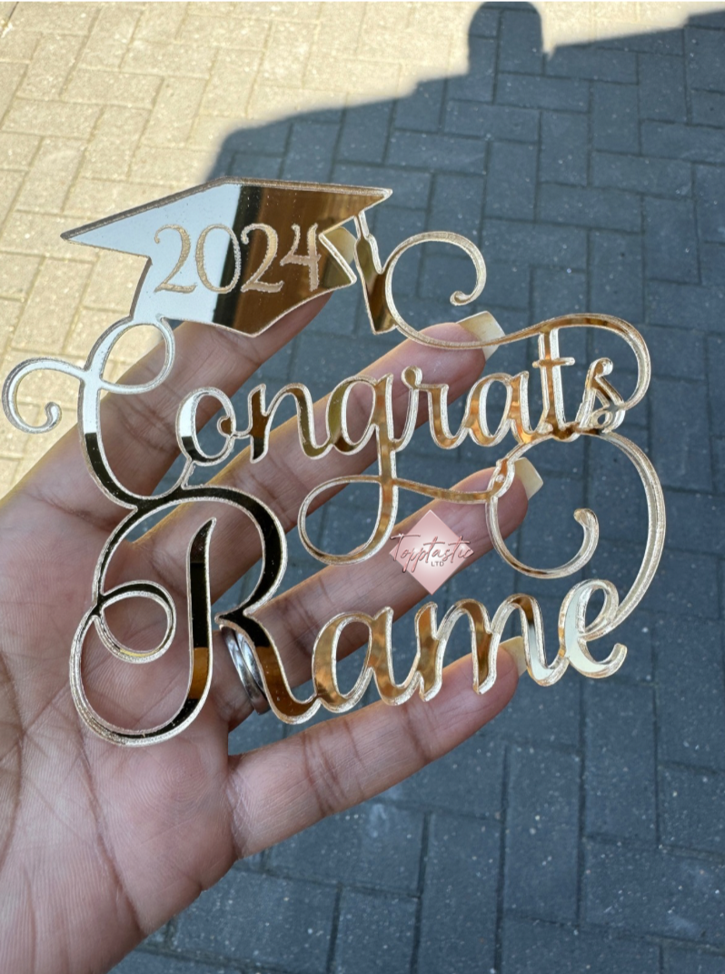 Graduation Acrylic cake charm