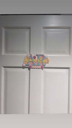 Personalised door room sign