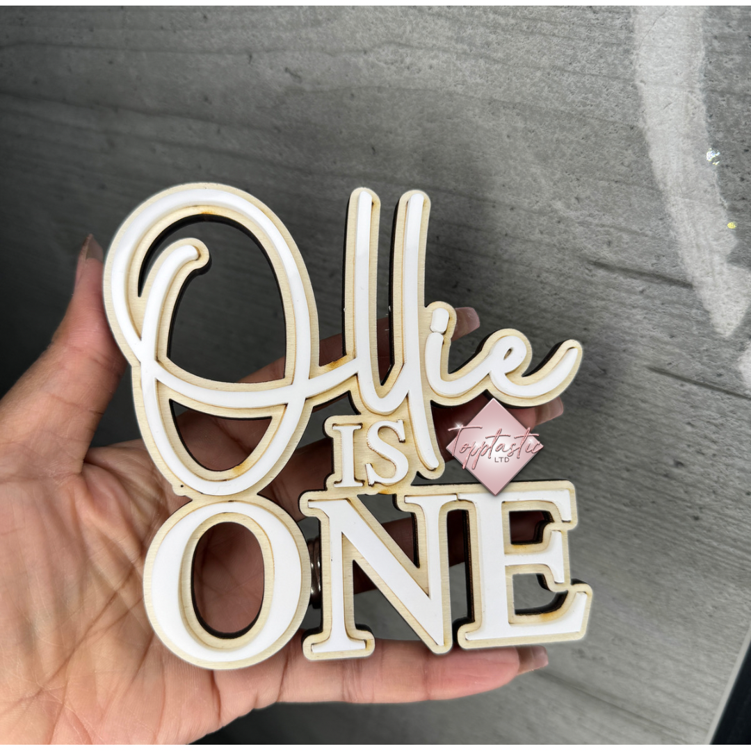 Double layered Wood/ Acrylic charm