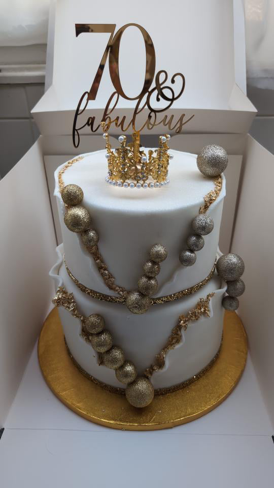 Age/ Fabulous Acrylic cake topper