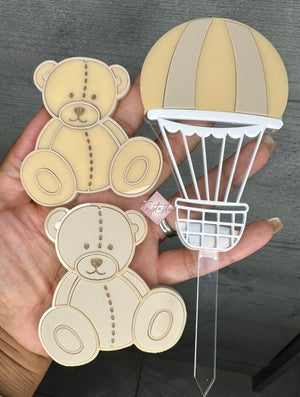 Hot air balloon topper/Teddy bear charm