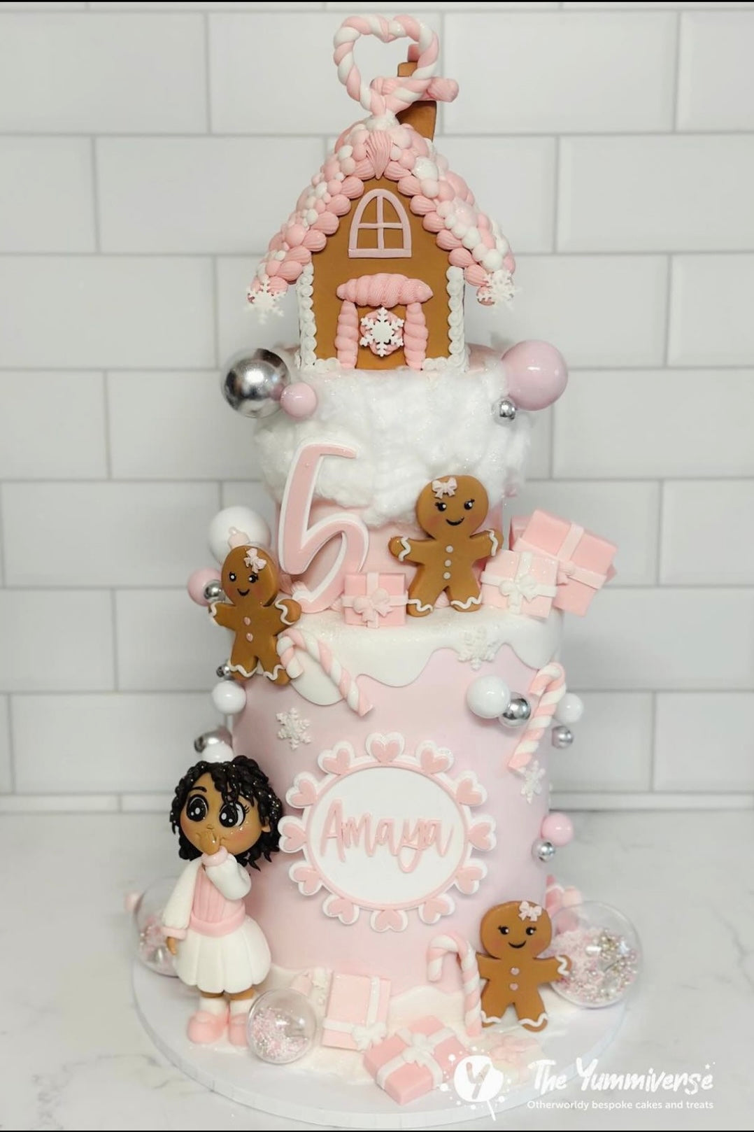 Double layered Name and age charm set