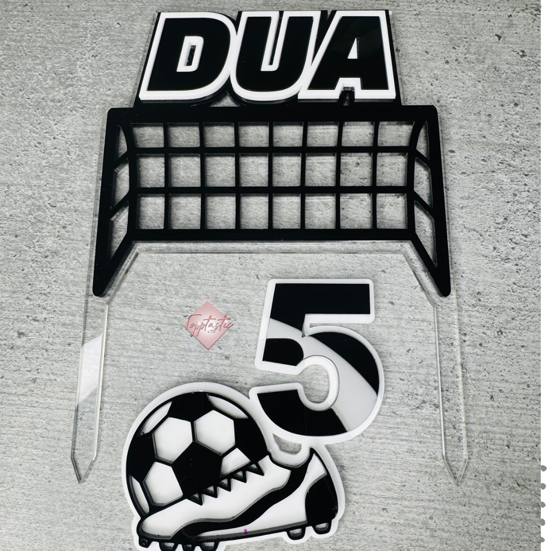 Football topper and age charm set