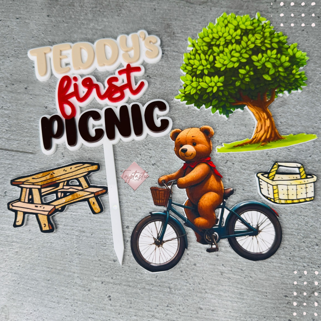 Printed acrylic- Teddy bear set