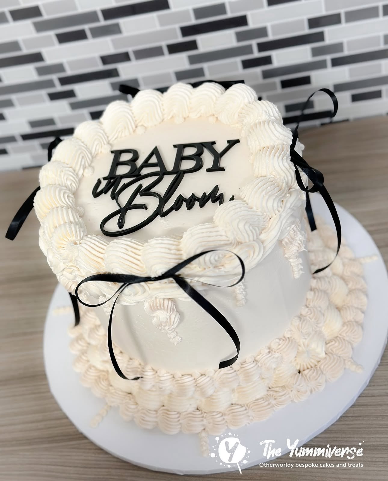 Baby in bloom Acrylic cake charm