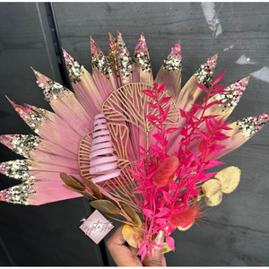 Dried floral/ sun palm glitter bouquet