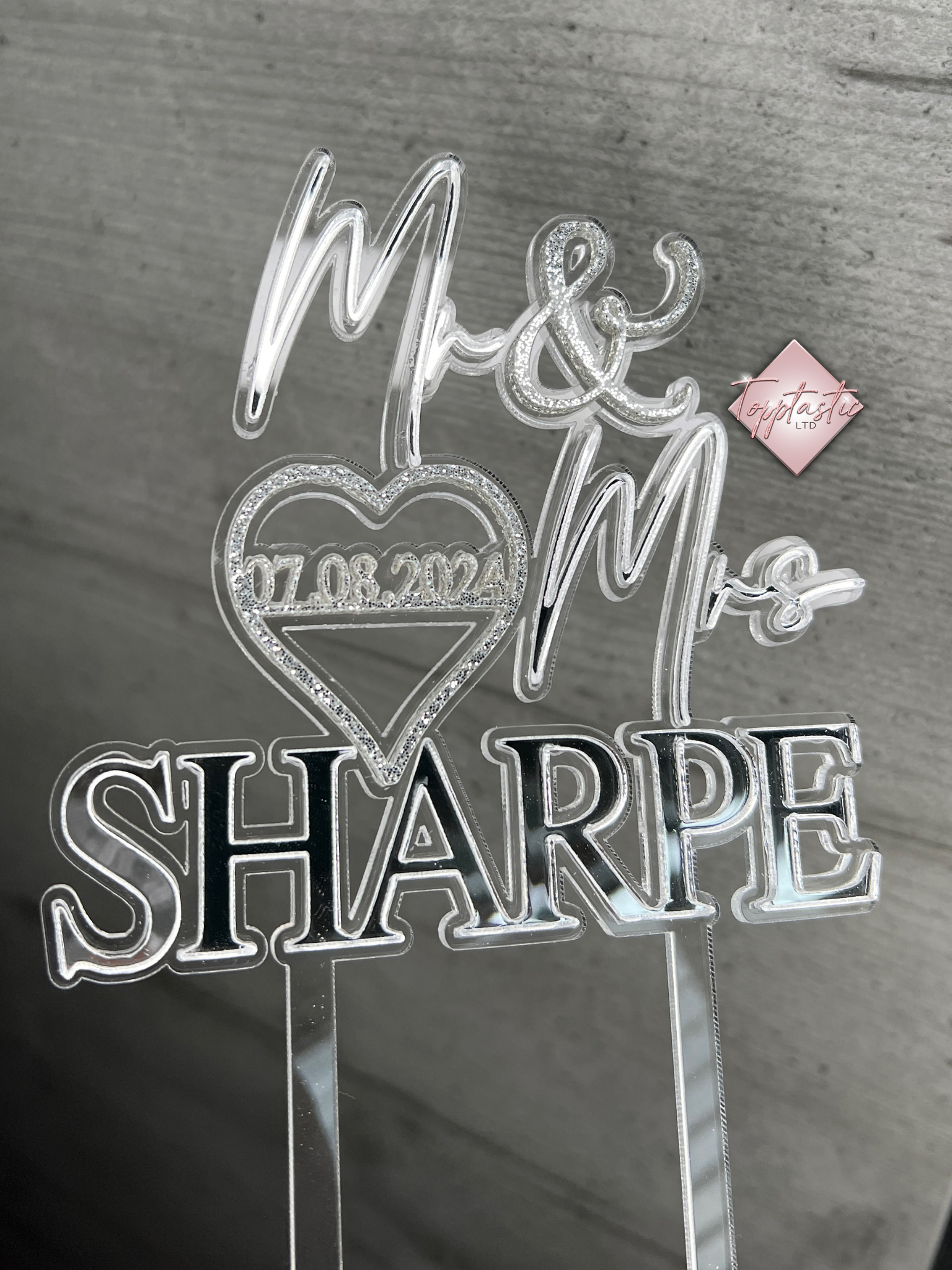 Wedding/ engaged double layered topper