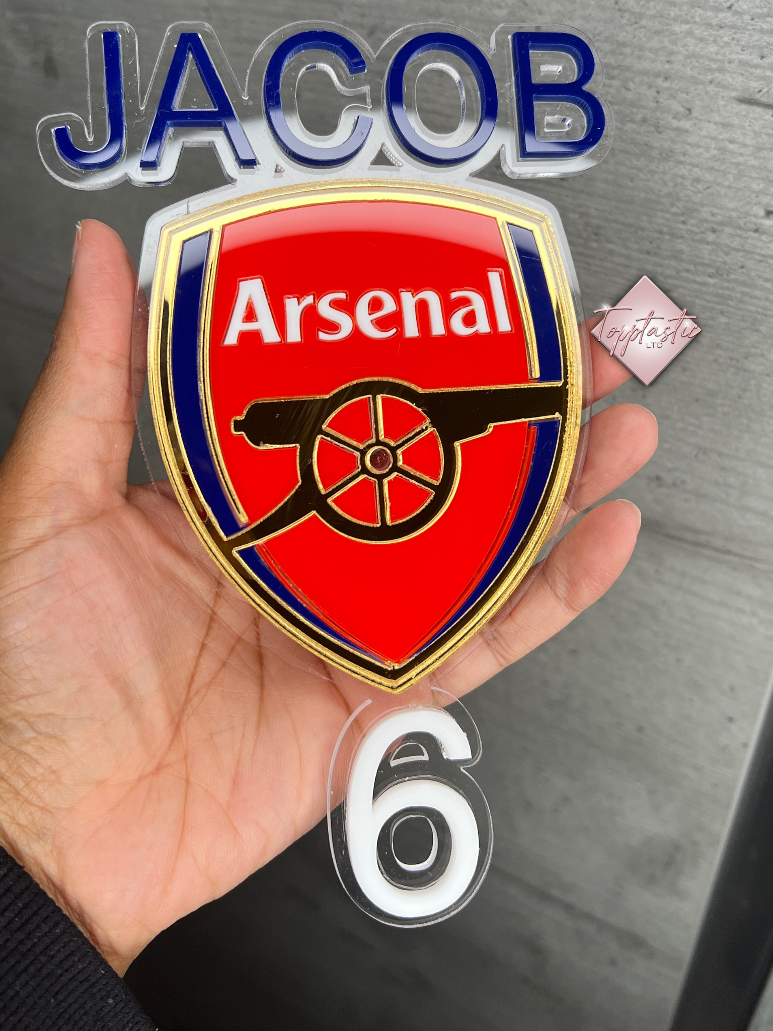 Arsenal Football/ Name/ Age charm