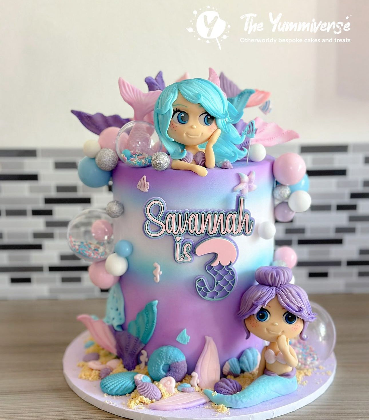 Mermaid themed cake charm