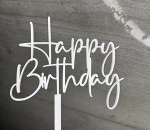 Happy Birthday Cake topper- various fonts