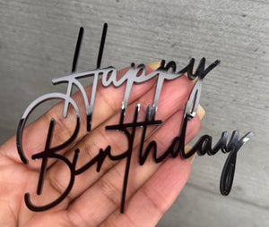 Happy Birthday Cake charm- various fonts