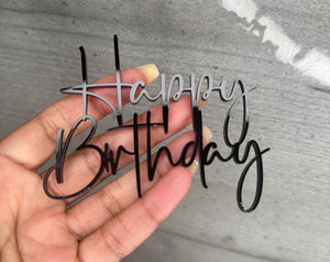 Happy Birthday Cake charm- various fonts