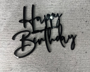 Happy Birthday Cake charm- various fonts