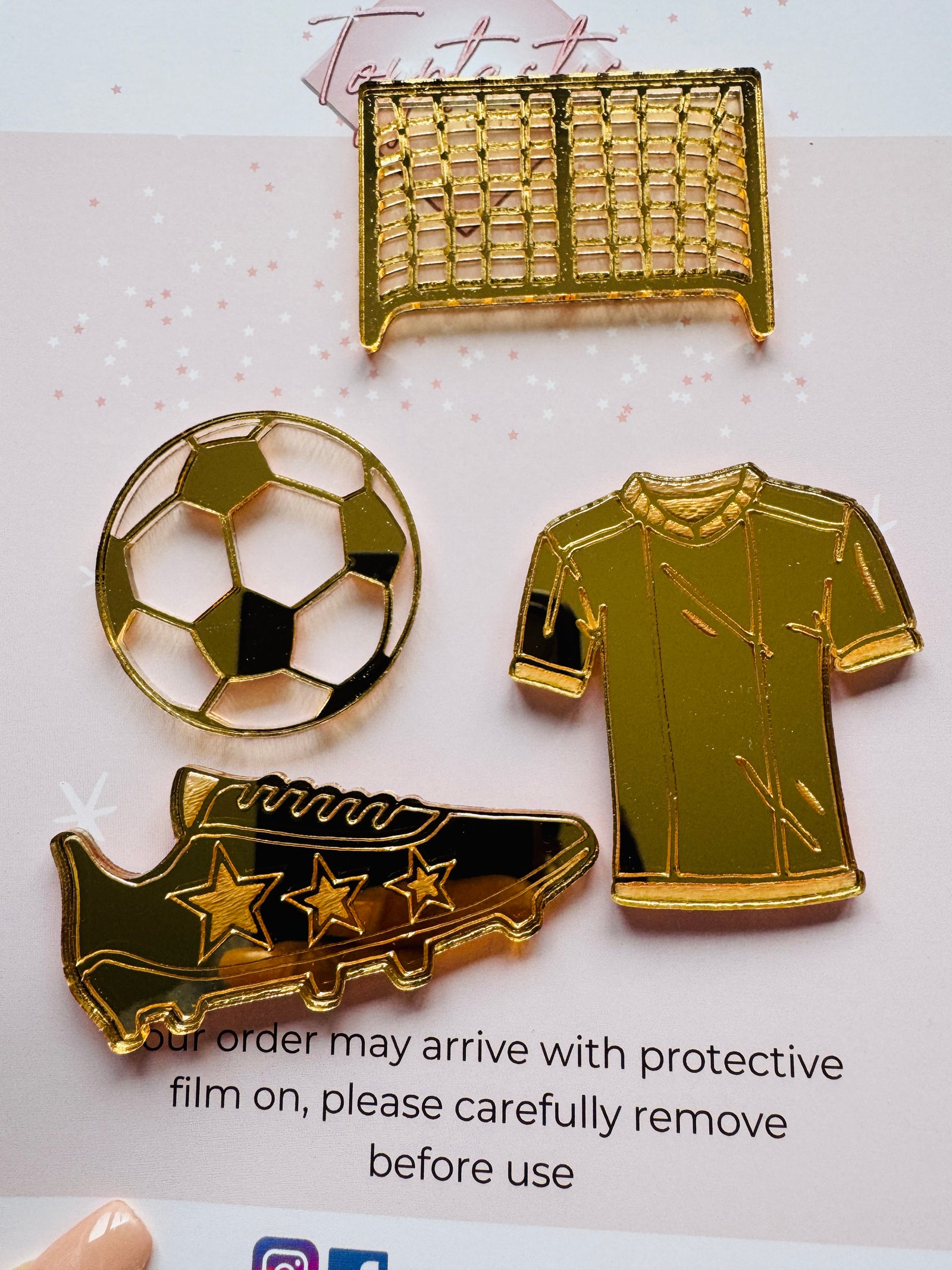 Football themed charm set