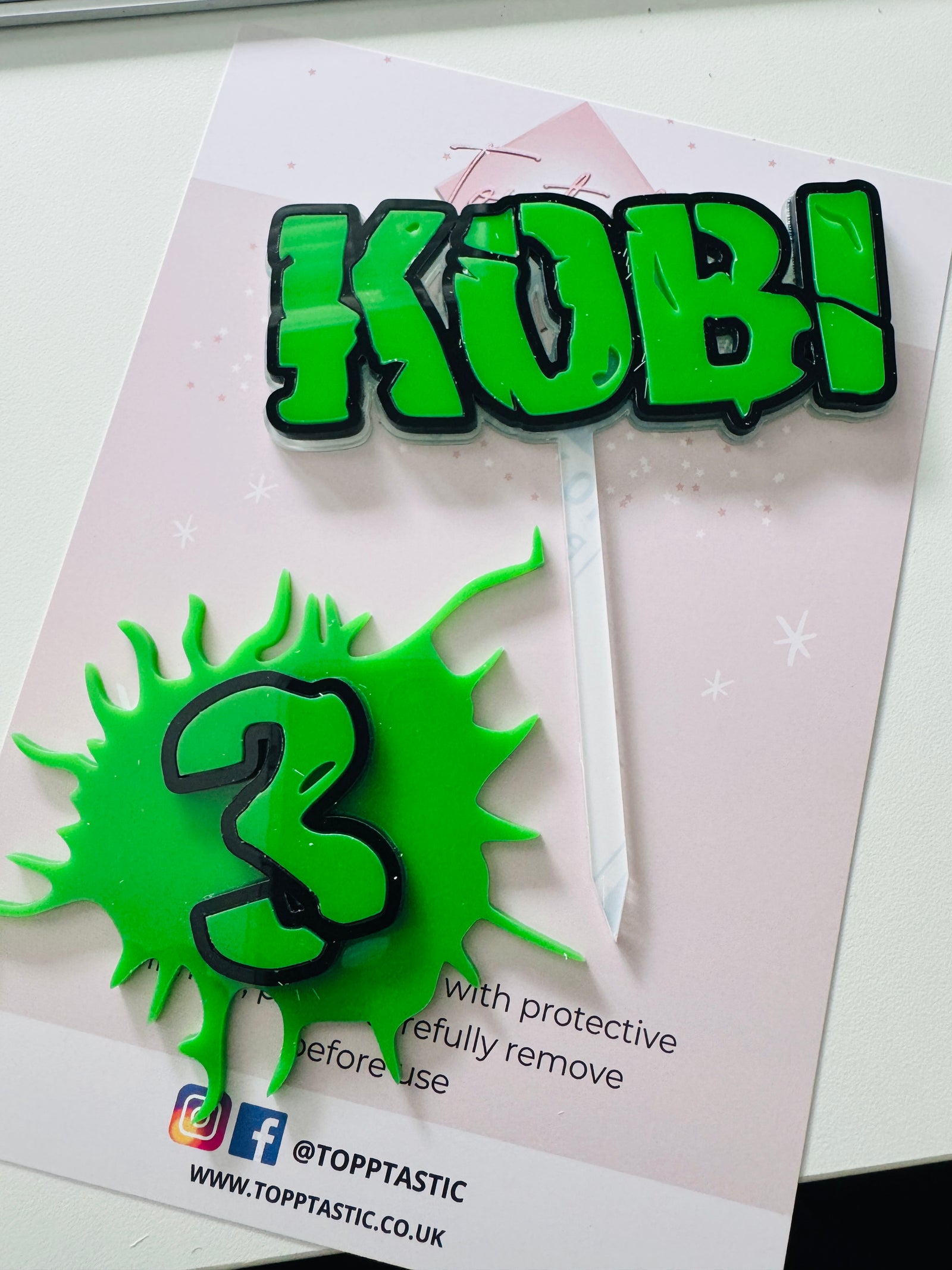 Double layered Name and age set- HULK inspired