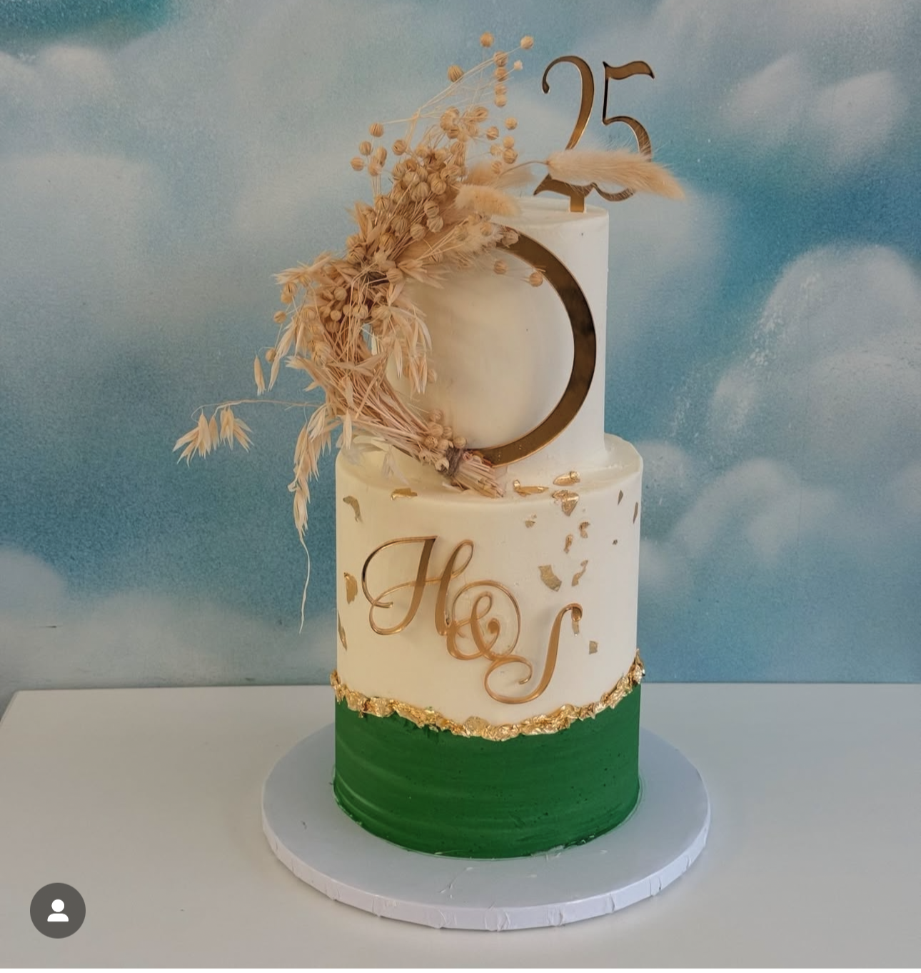 ‘Initials’ Acrylic cake charm