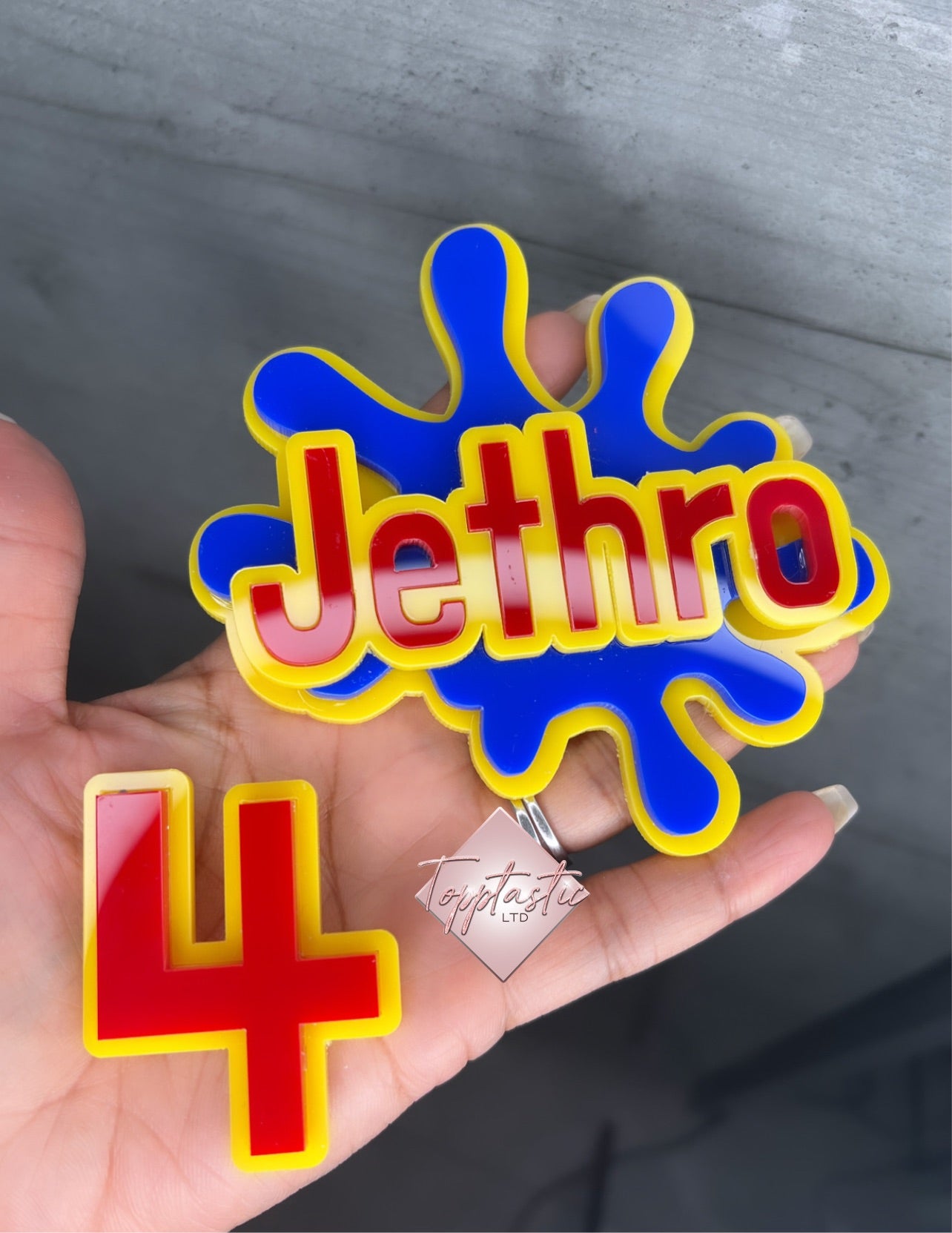 Paint splash charm set