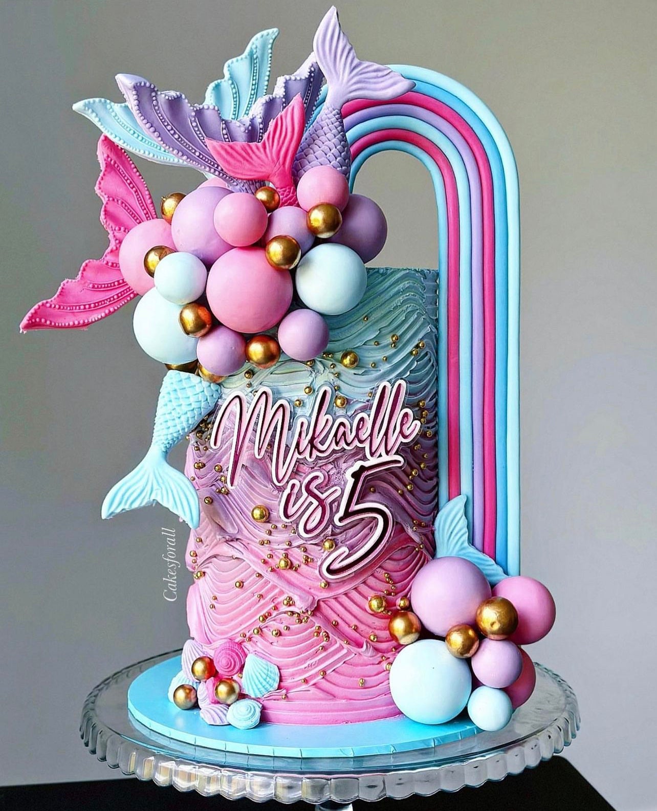 Triple layer acrylic cake charm