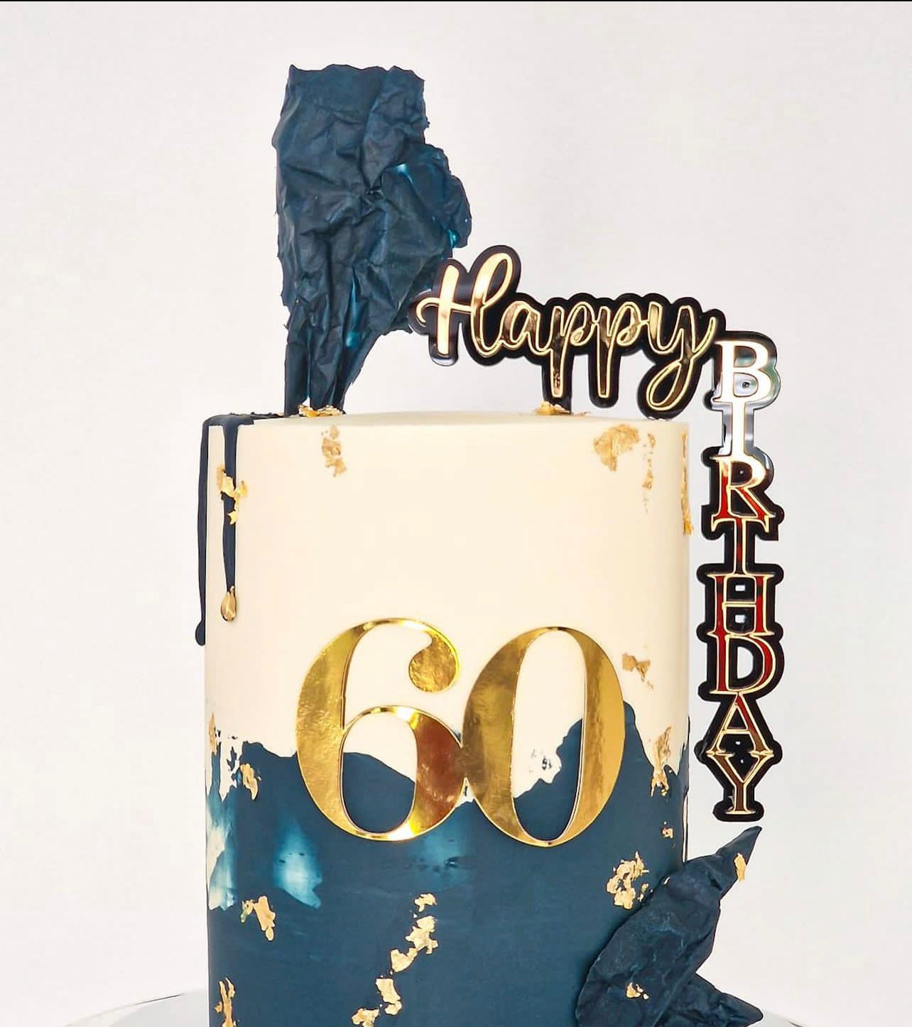 Floating/ Vertical 'Happy Birthday' Double layer topper