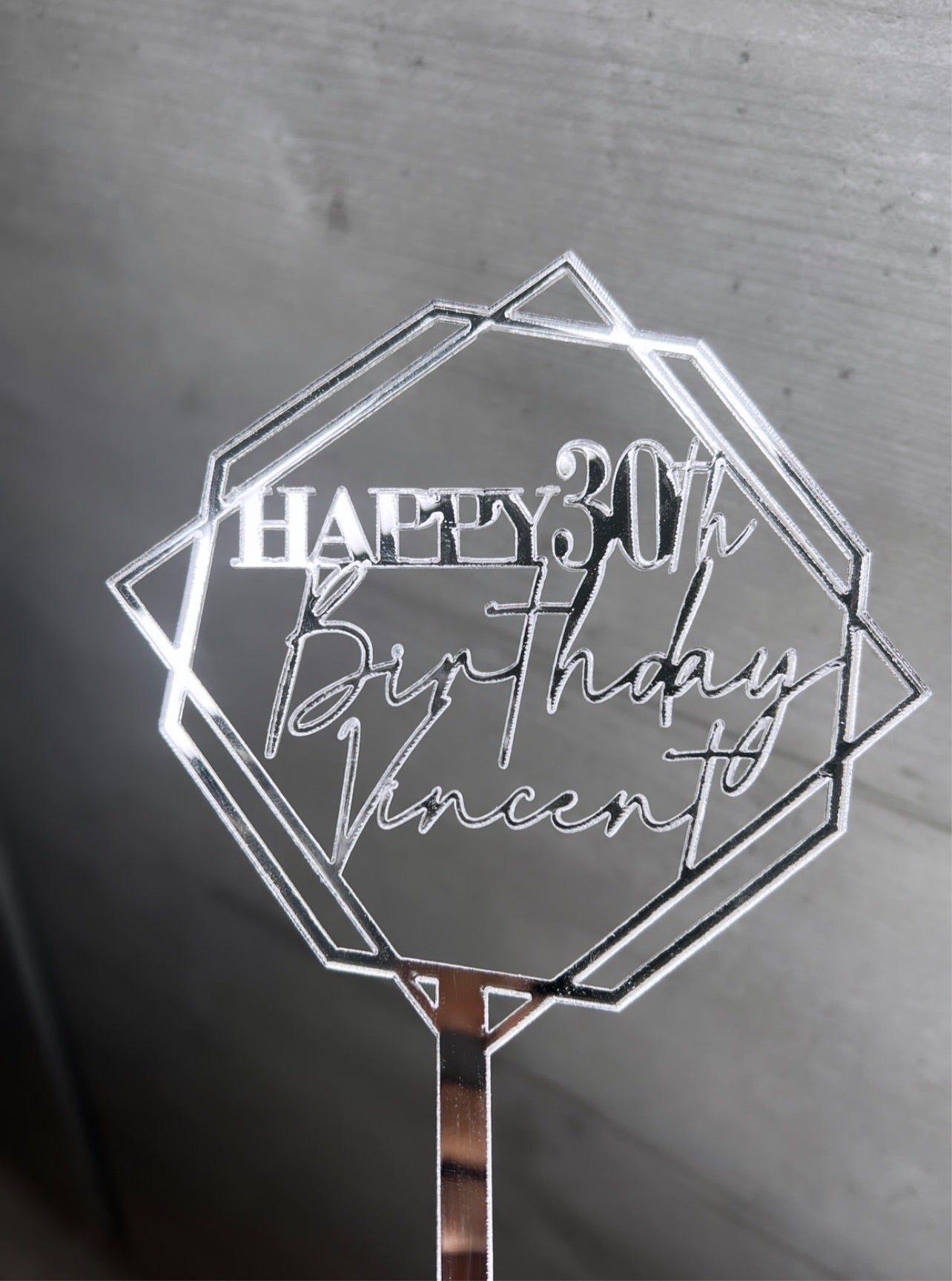 Personalised Acrylic cake topper