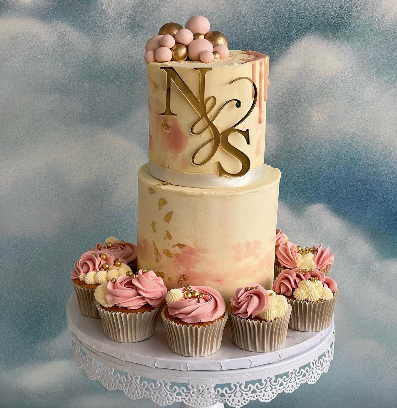 ‘Initials’ Acrylic cake charm