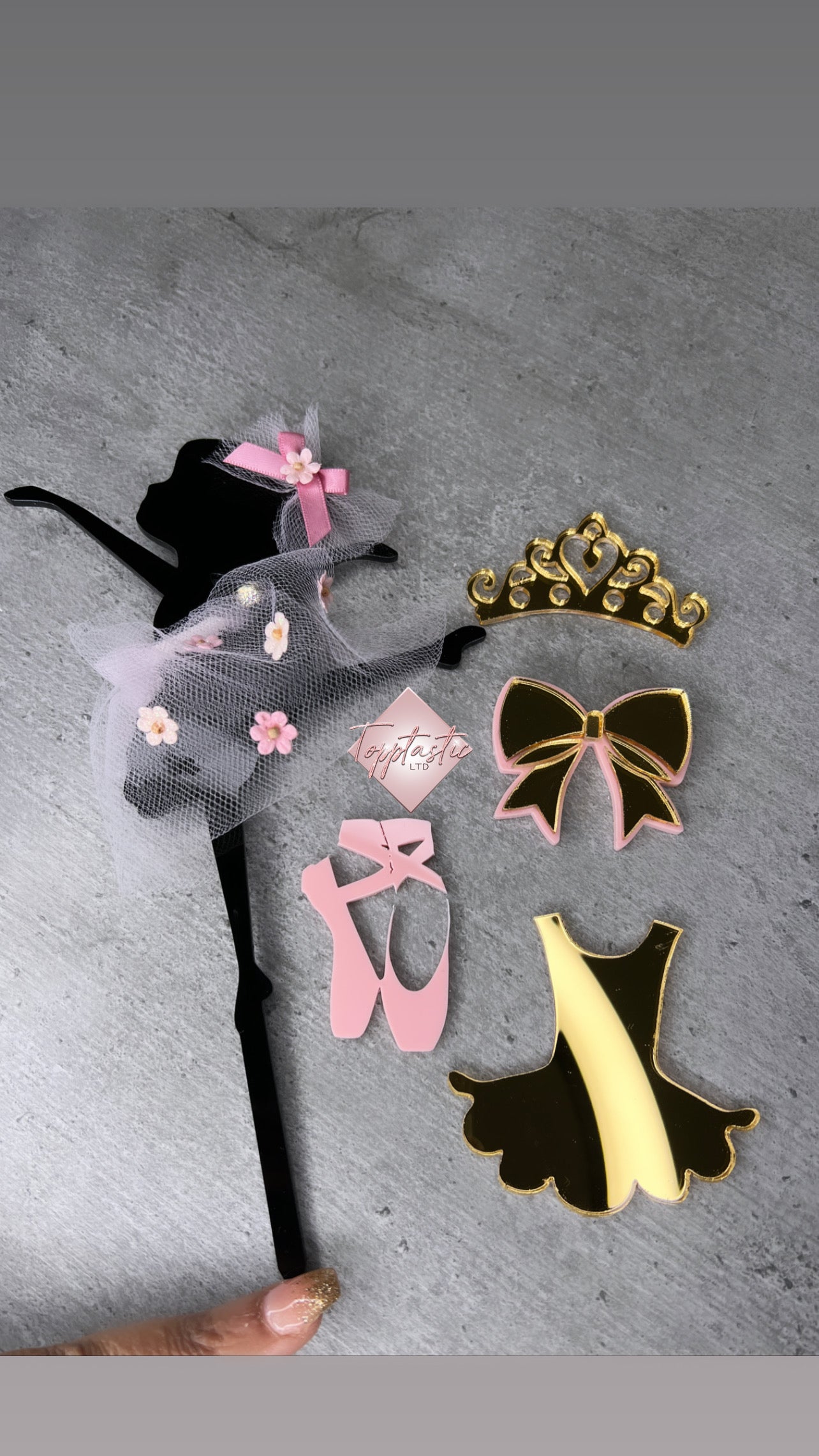 Ballerina acrylic topper set