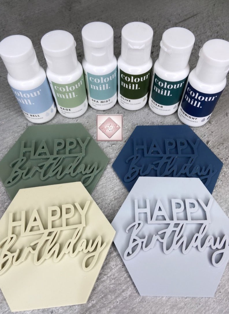 Happy Birthday, Disc Cake Topper