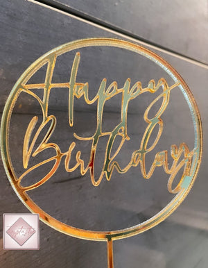 Happy Birthday Acrylic Cake topper