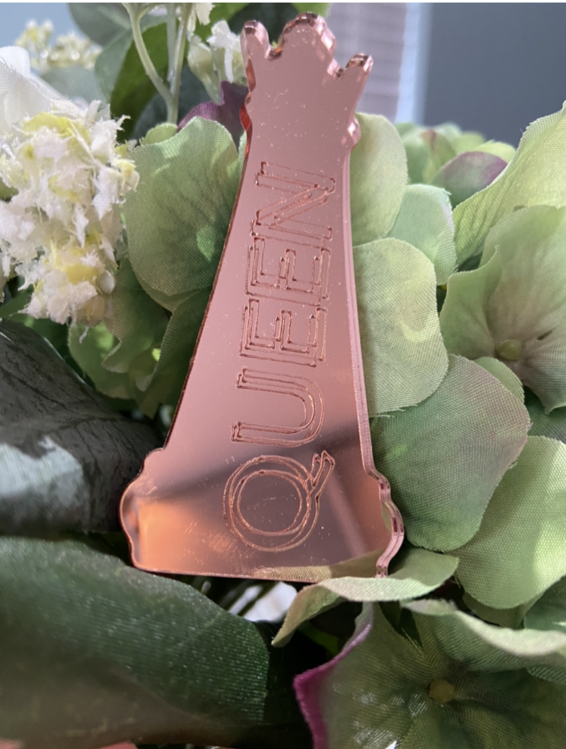 QUEEN Acrylic cake charm