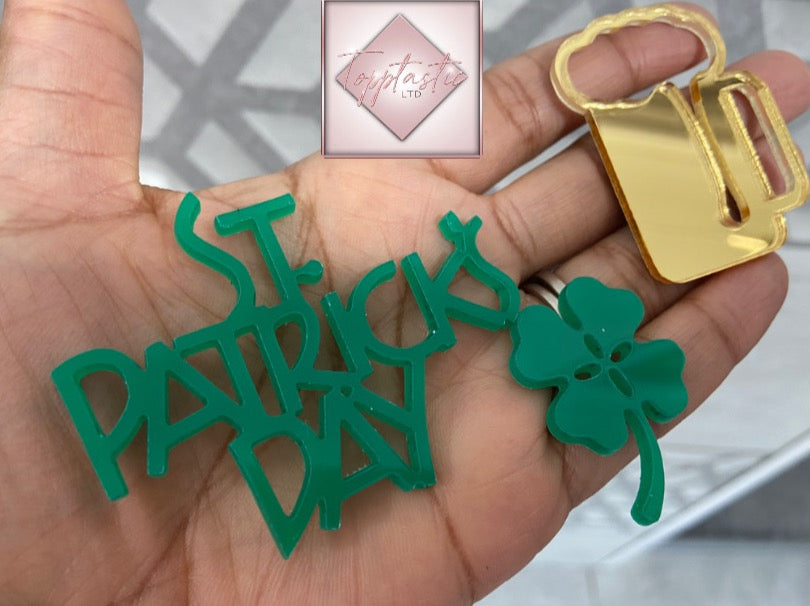 St Patrick's Day Acrylic charms- PACK OF 2