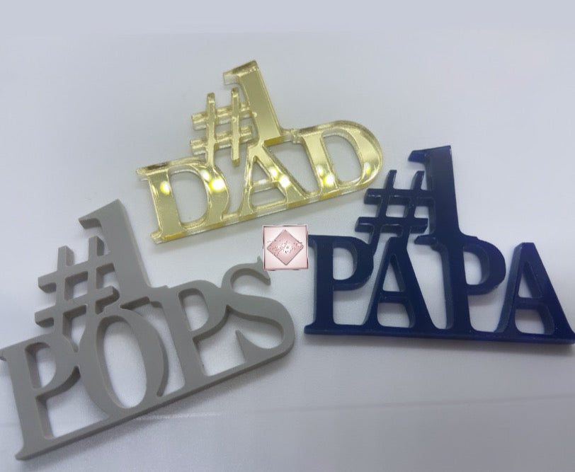 Father's Day Cupcake charm- Pack of 4