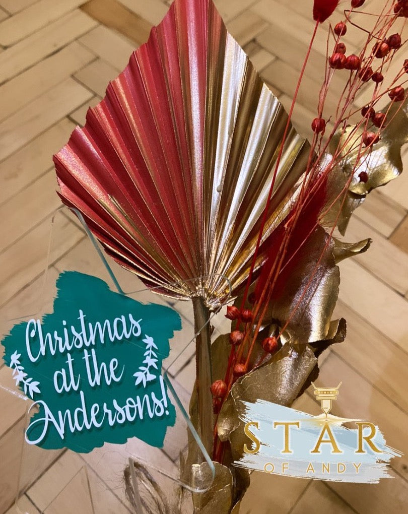 Star 'Christmas' Acrylic Paddle- Paint pack