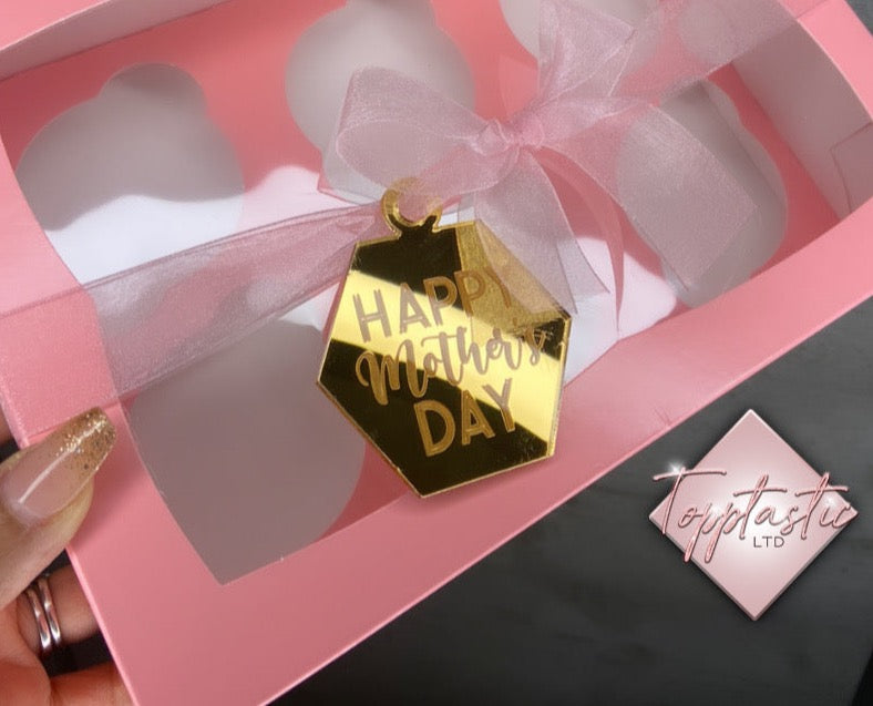 'Mothers Day' 2.5 inches wide Tag. Mirror finish. Pack of 2