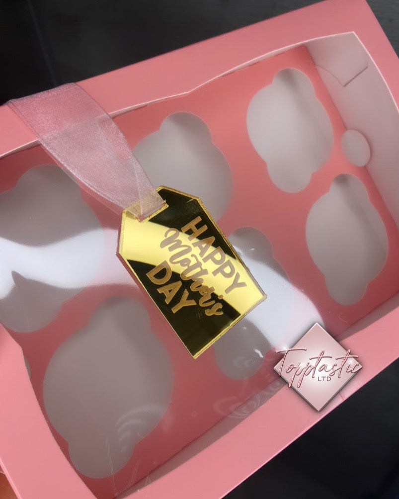 'Mothers Day' Tag. Mirror finish. Pack of 2