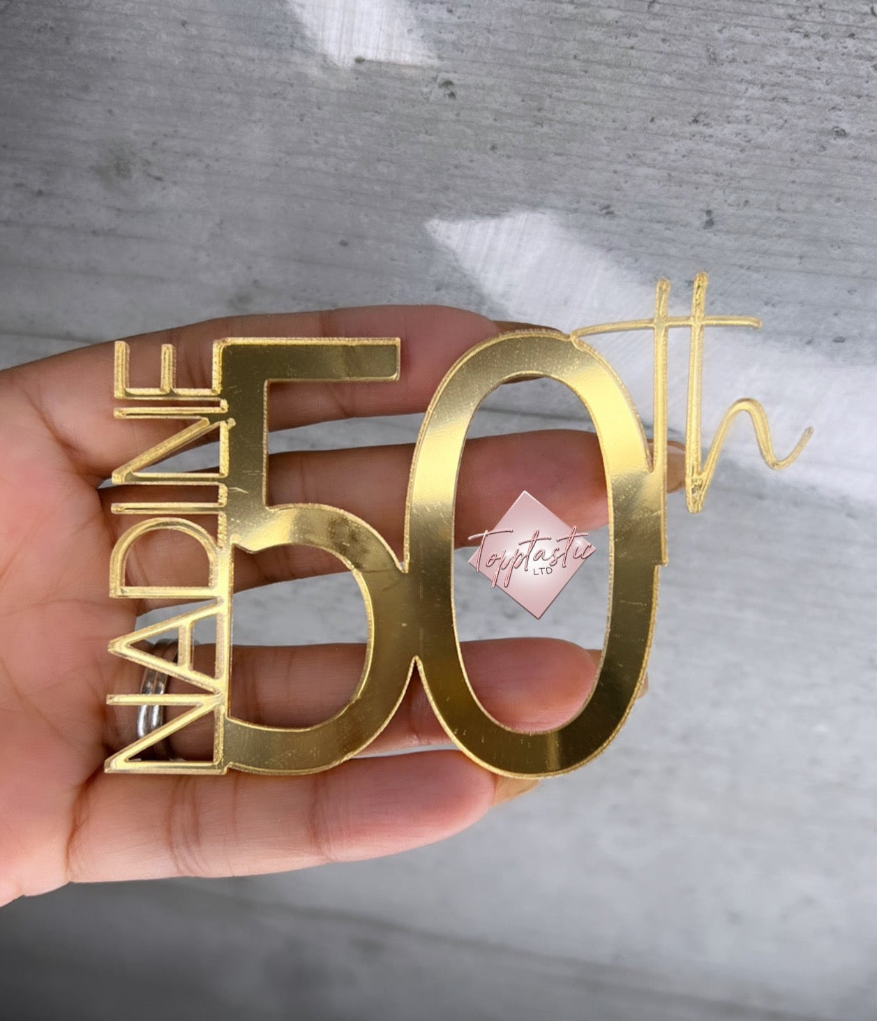 Personalised Acrylic cake charm