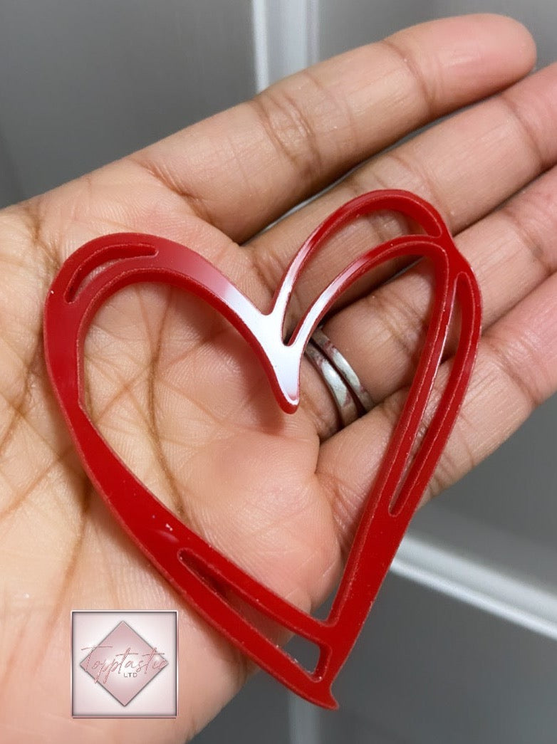 Scribble acrylic heart- available in various sizes
