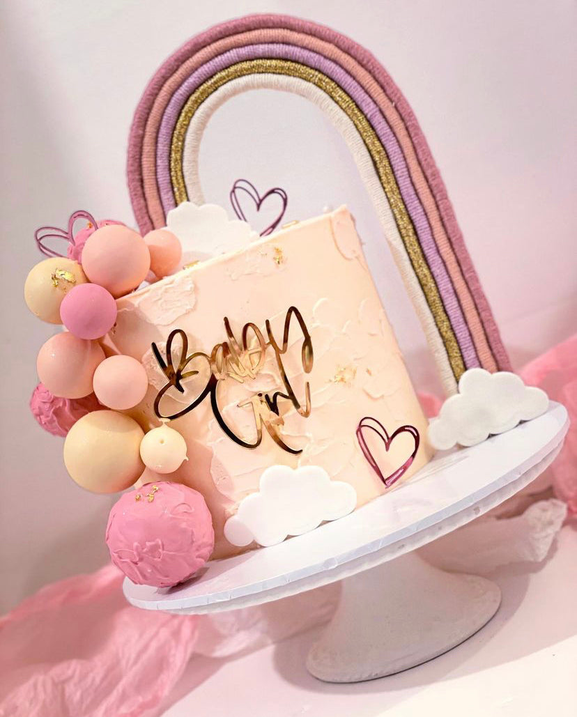 Baby/Name- Acrylic cake charm