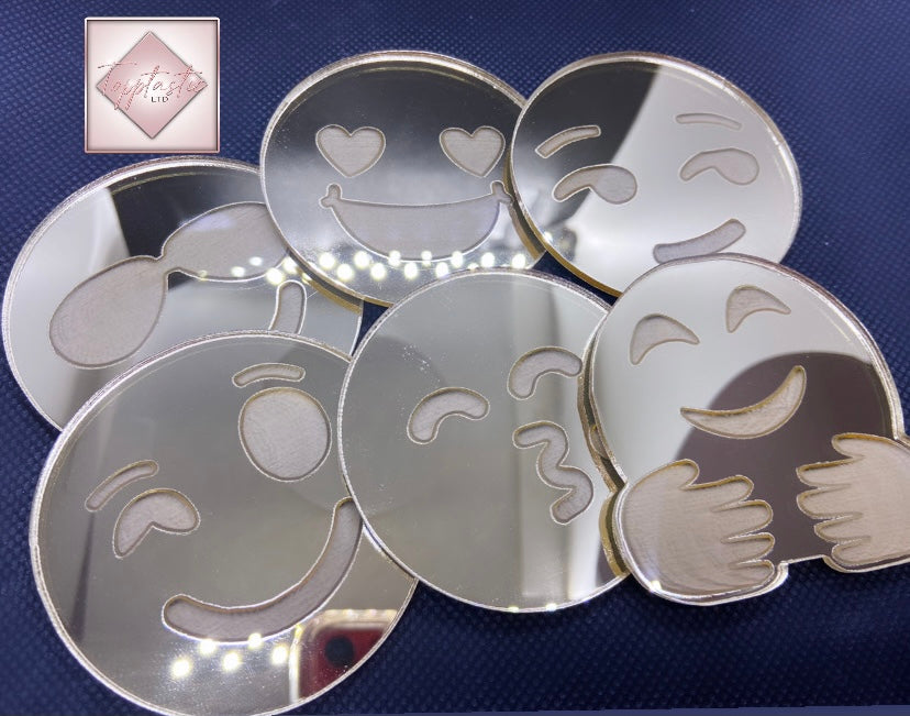 Emoji Acrylic Cupcake Disc