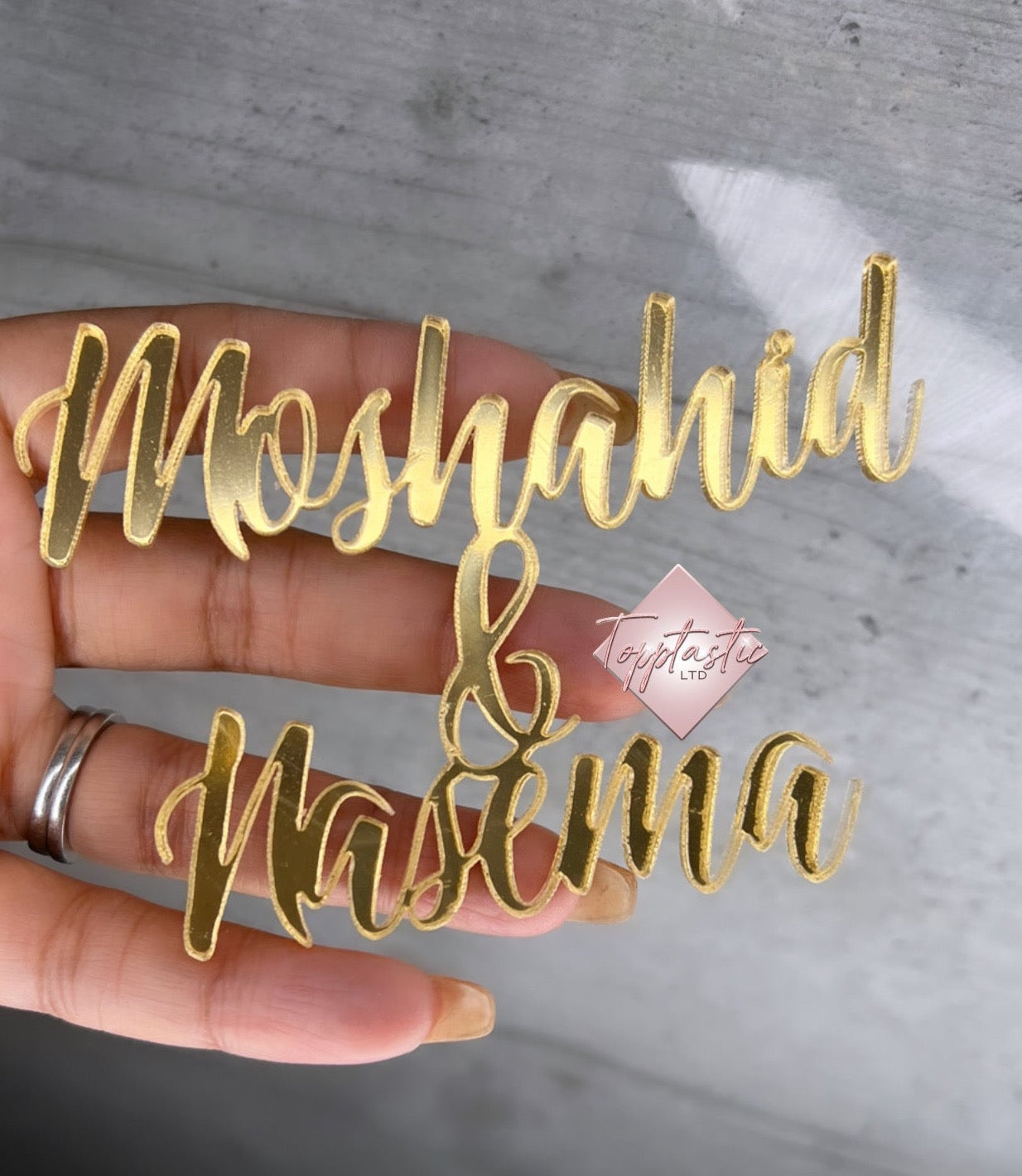 Personalised Acrylic cake charm