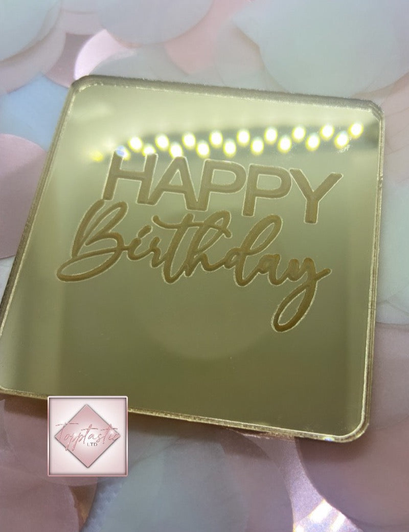 Personalised Engraved Square charm- PACK OF 2