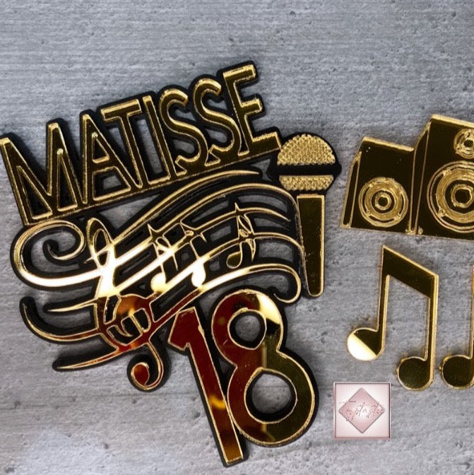 Double Layered Music themed Charm/ Topper