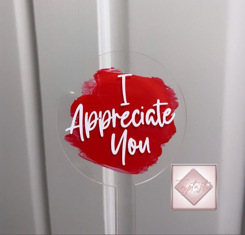 Valentines Day 'message' Mini acrylic paddle