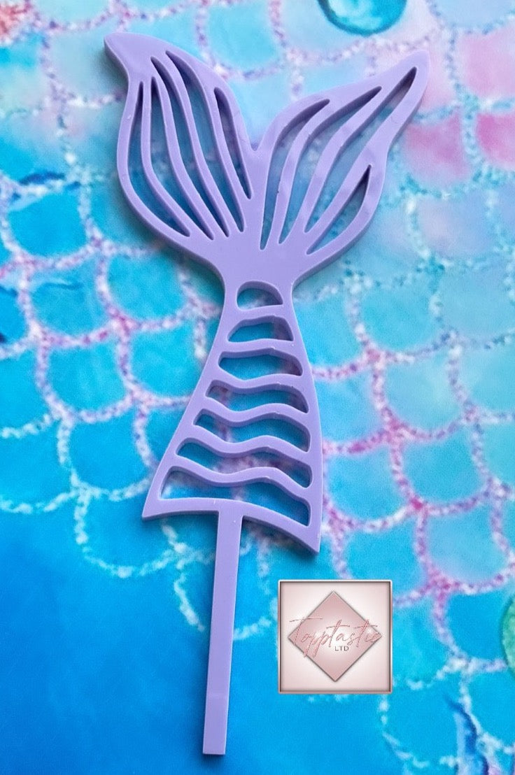 Mermaid Tail Acrylic Cake Topper