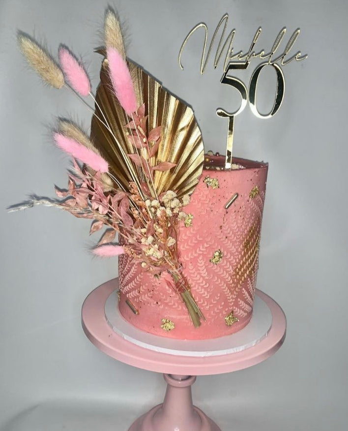 Name/ Age Acrylic Cake topper