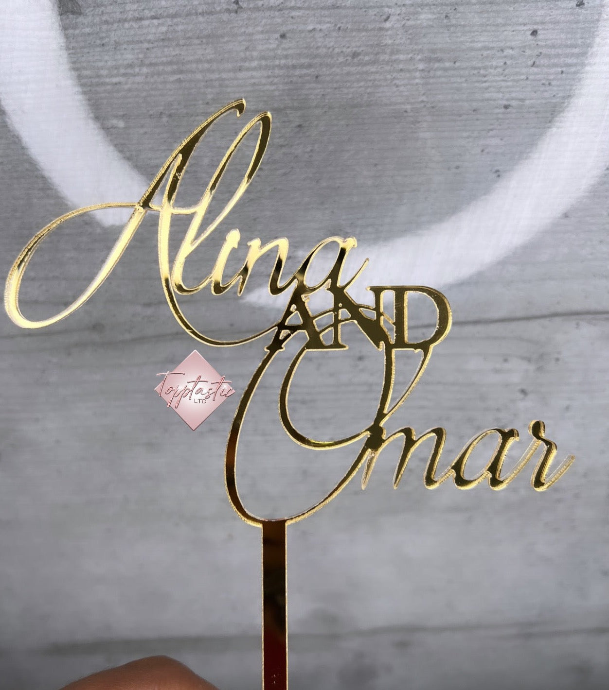 Wedding/ Engaged Acrylic Cake topper