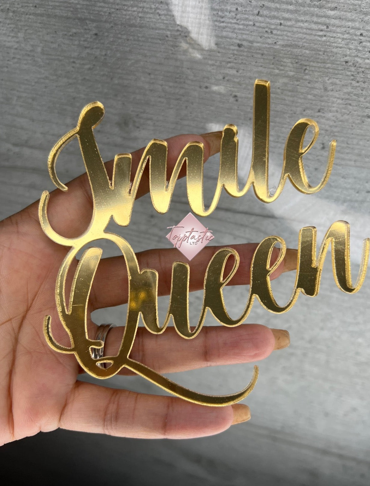 Personalised Acrylic cake charm