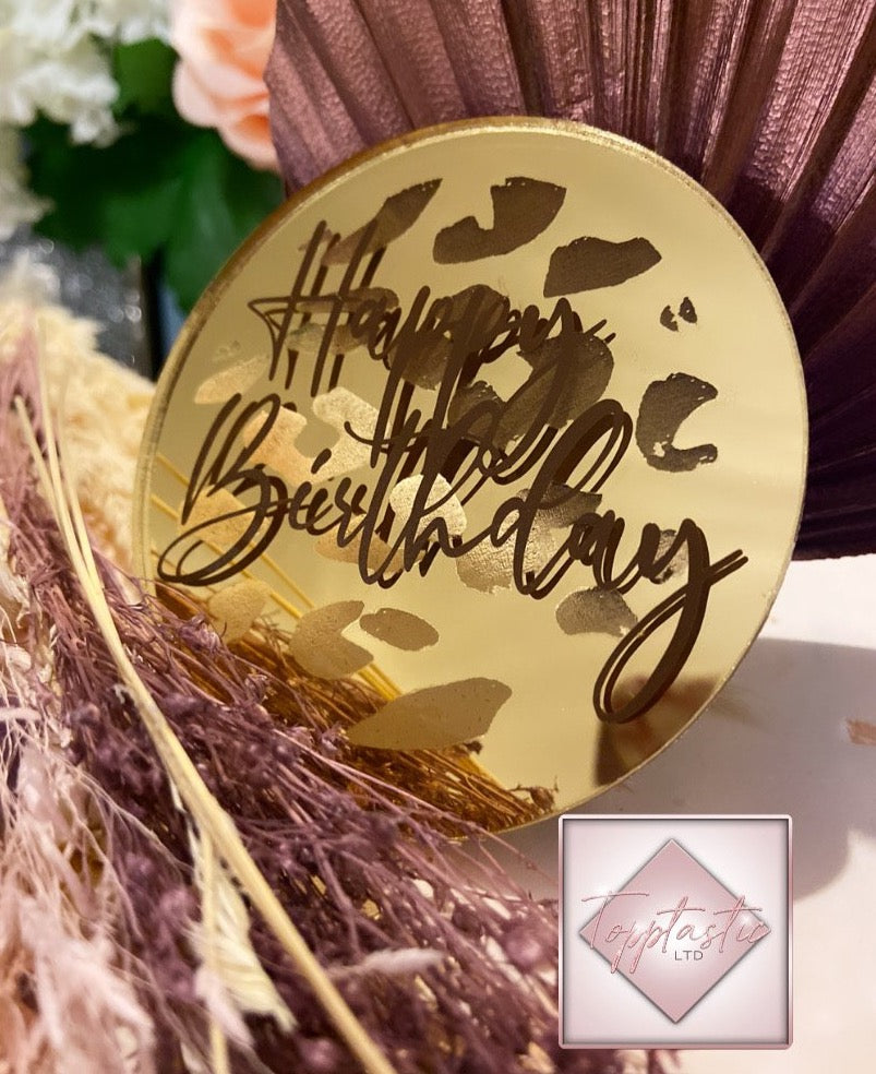 Leopard print engraved/ vinyl disc- pack of 2