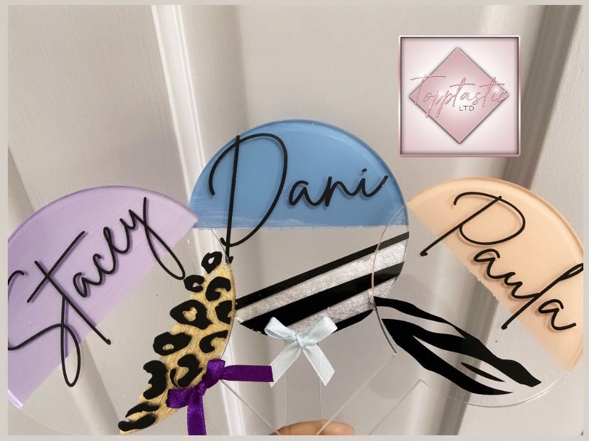 Animal Print circle acrylic paddle- various design options