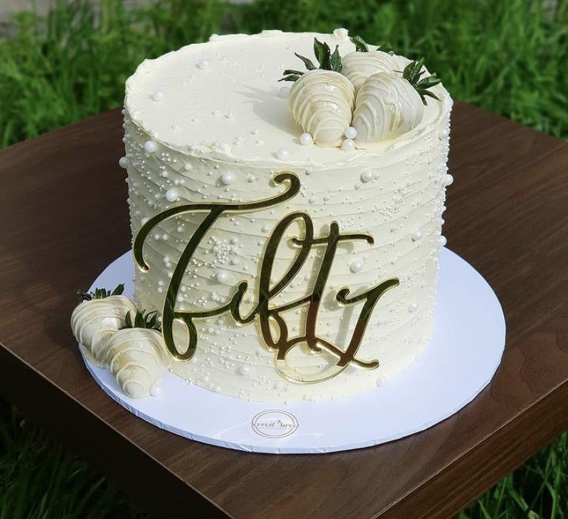 Age Cake charm: Choose your Font